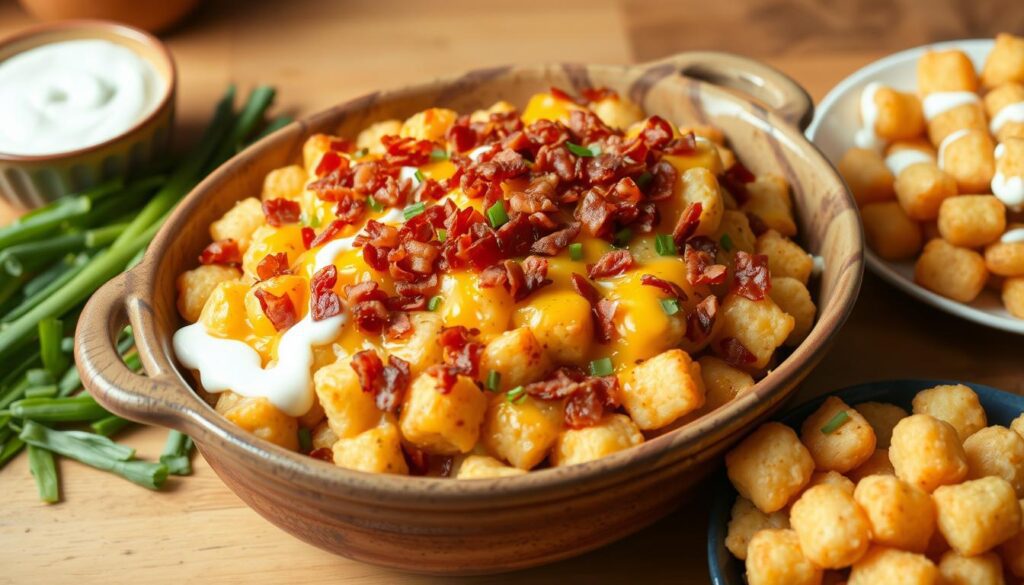 Chicken Bacon Ranch Tater Tot Casserole