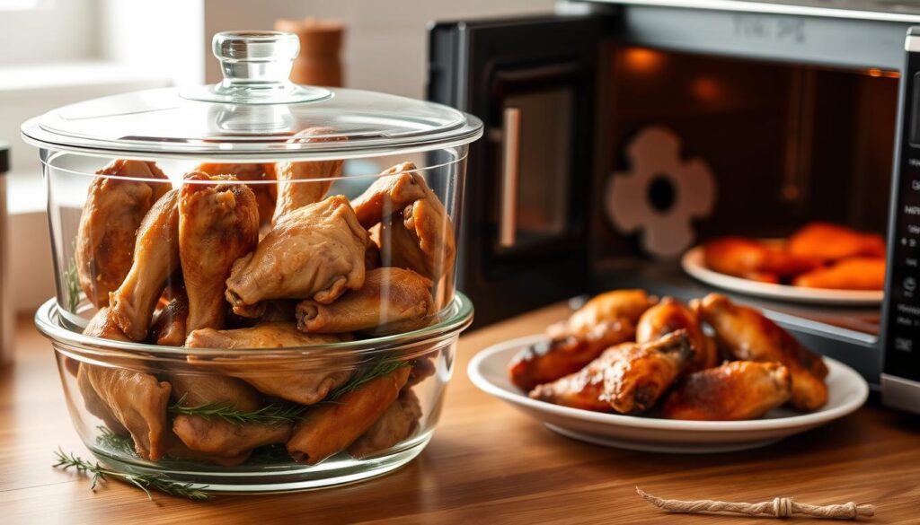 Storing and reheating turkey wings