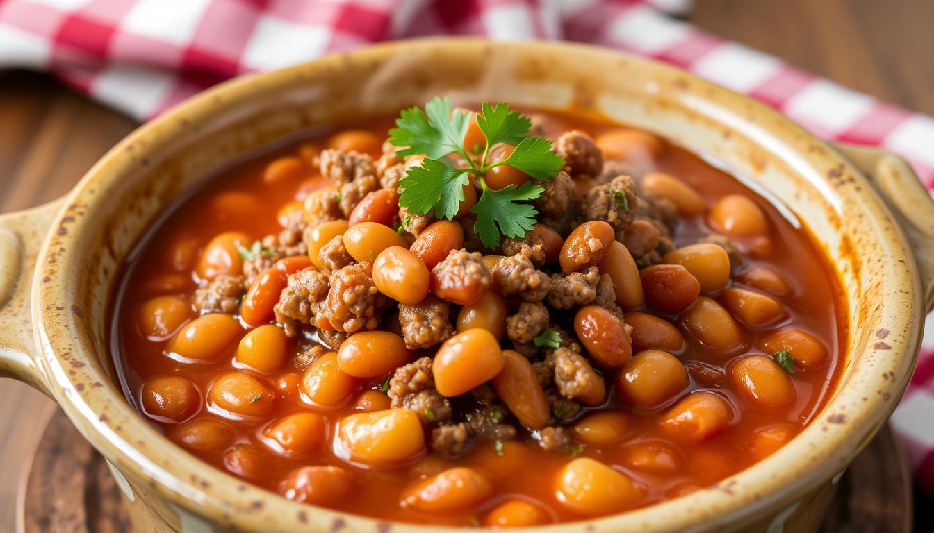 baked beans with hamburger recipe