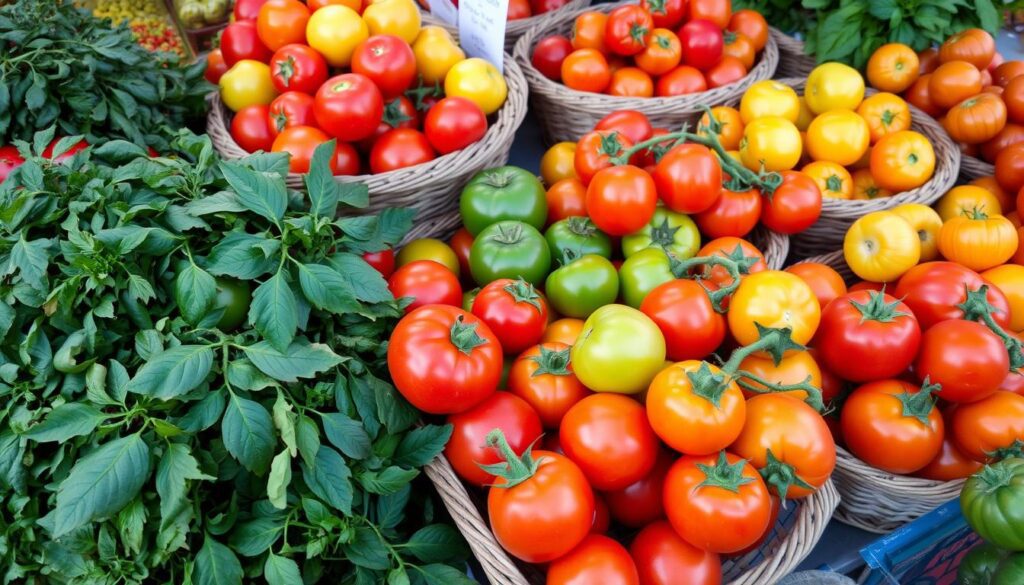 choosing tomatoes